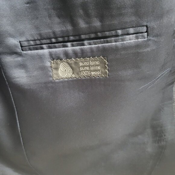 Givenchy Monsieur Wool Suit No Size Micro Houndstooth Jacket Pants Midnight Blue - Picture 9 of 9